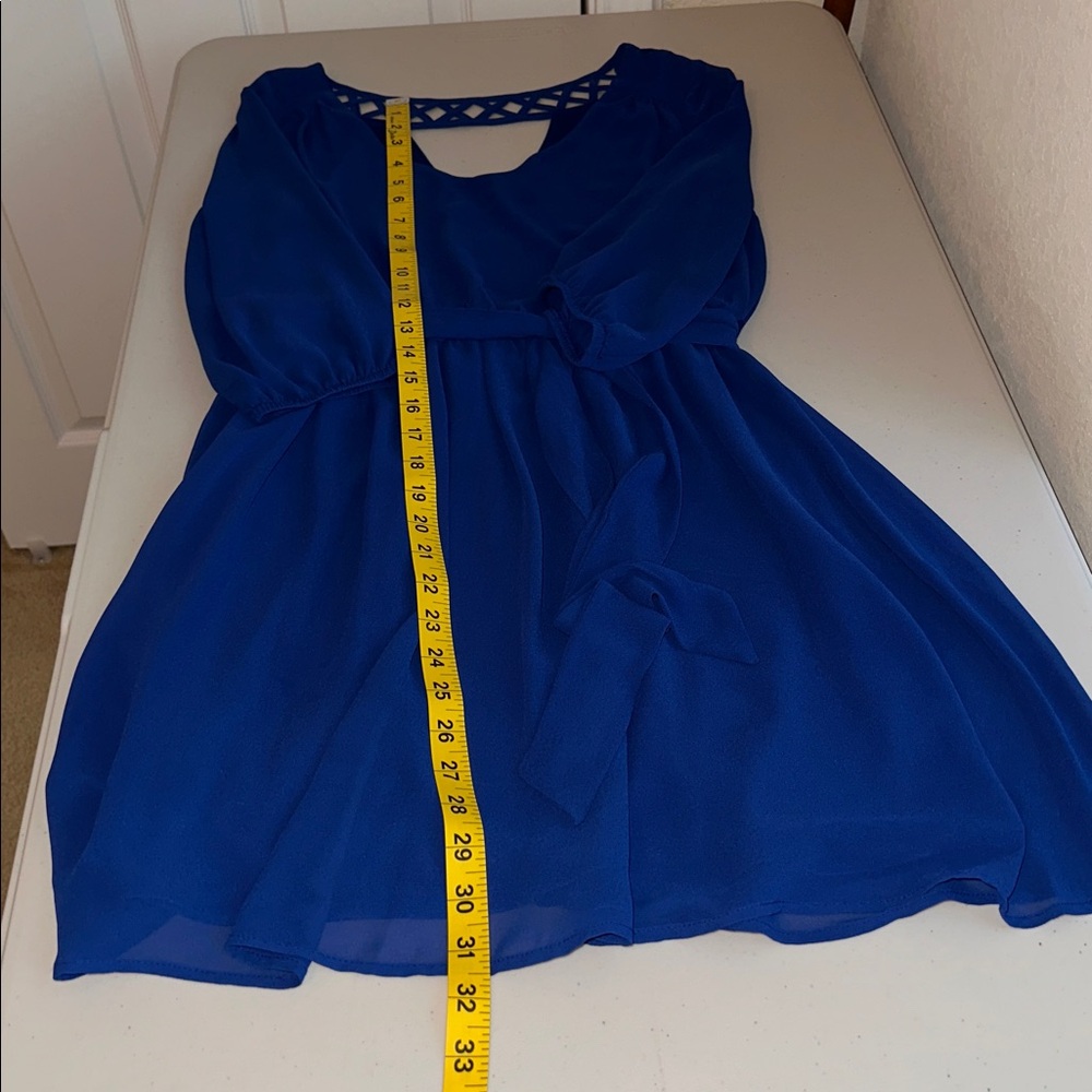 I.N. San Francisco Royal Blue Dress Size Small. - Picture 10 of 15